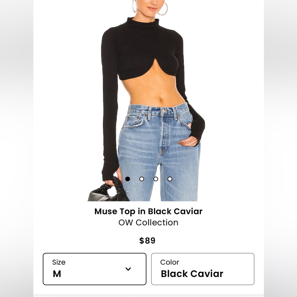 Brand new without tags never worn black OW crop top sweater